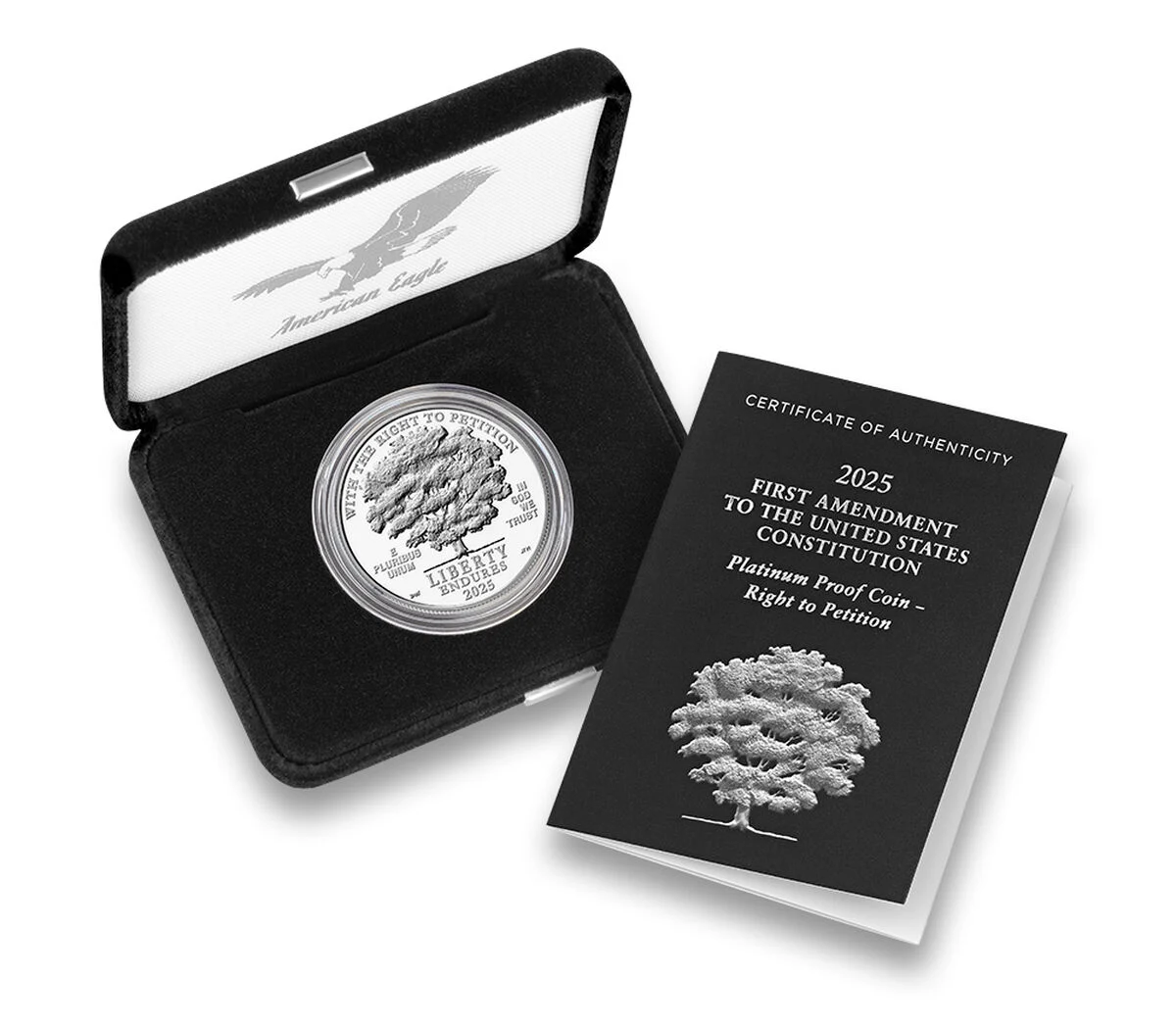 First Amendment to the United States Constitution 2025 Platinum Proof Coin - Right To Petition