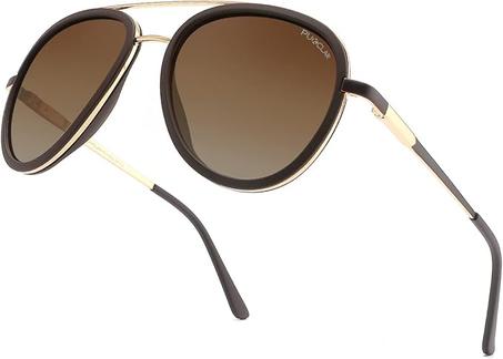 ظارة شمس افياتور بعدسات مستقطبة من بوكلار للرجال، نظارة بمفصلات زنبركية للحماية من الاشعة فوق البنفسجية، خفيفة الوزن ومناسبة للقيادة وممارسة الرياضة وصيد السمك