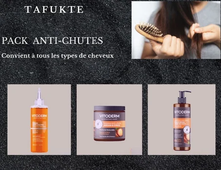 UN PACK:SERUM ANTI-CHUTES+SHAMPOING A L'HUILE D'ARGAN &COCO+MASQUE AVANT-SHAMPOING