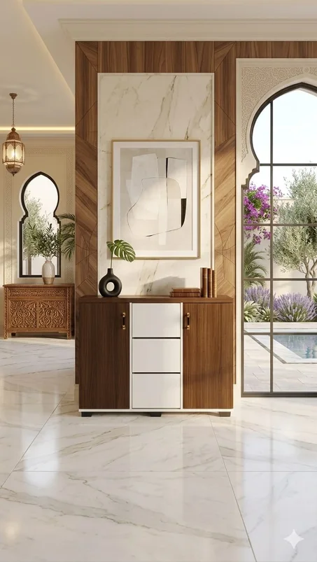 BUFFET MARON ET BLANC