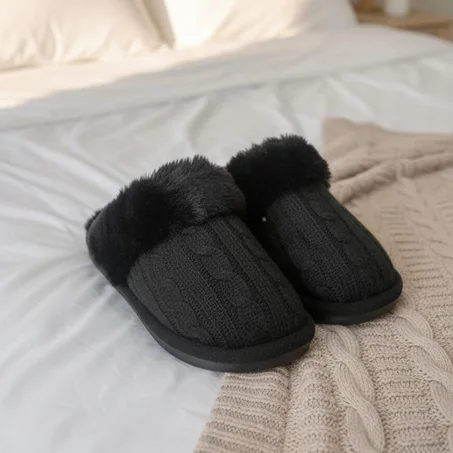 Pantoufles Cocooning Premium-NOIR