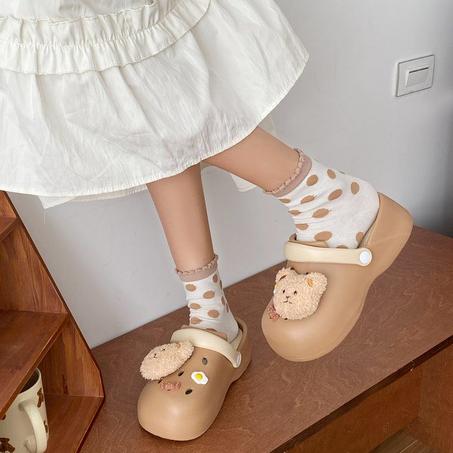 Sabots EVA Femme – Style Ourson 🐻✨-MARRON