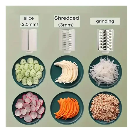 قطاعة خضروات يدوية دوارة متعددة الوظائف