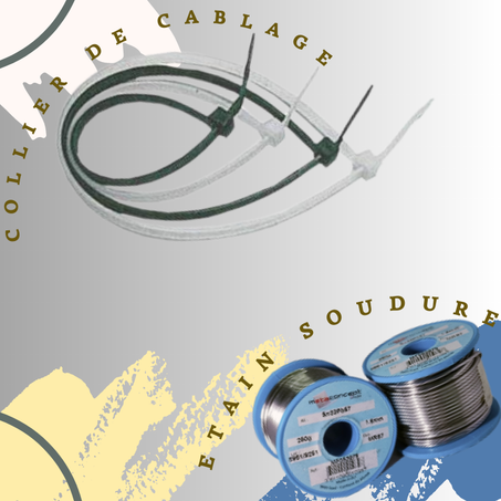 COLLIER DE CABLAGE EN PLASTIQUE  + ETAIN SOUDURE