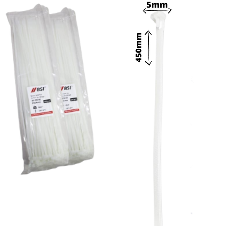 COLLIER DE CABLAGE 450 mm ( blanc 100 pièces )