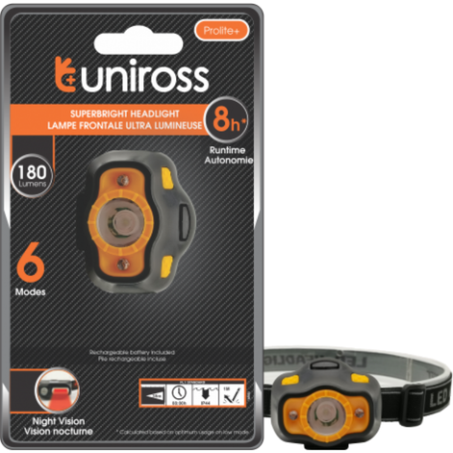 LAMPE FRONTALE - LAMPE FRONTALE 5 LED T6 AVEC CAPTEUR