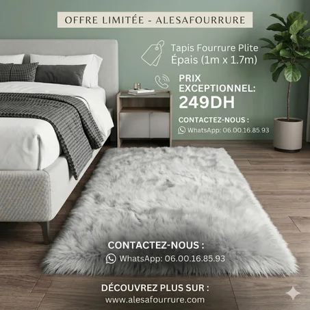 tapis fourrure de lux 100CM/170CM