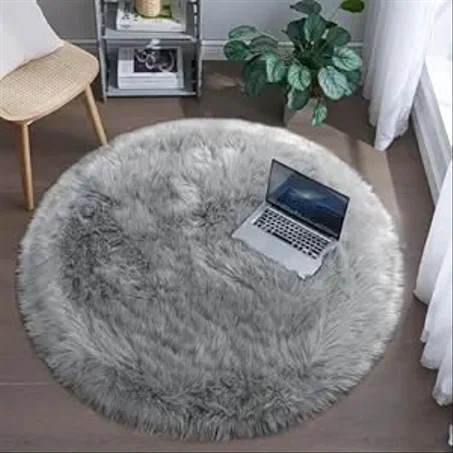 tapis fourrure rond 1M/1M