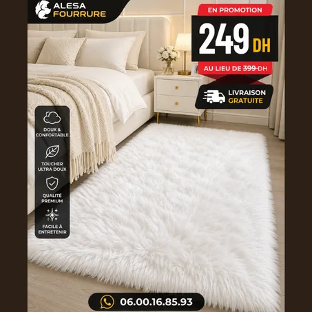 tapis fourrue 1M/170CM - LUX
