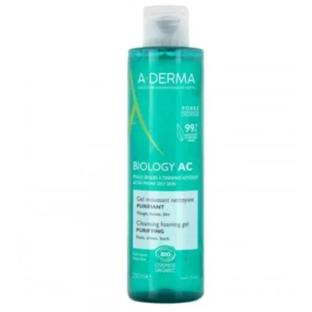 A-Derma BIOLOGY AC Gel moussant nettoyant purifiant 200 ML