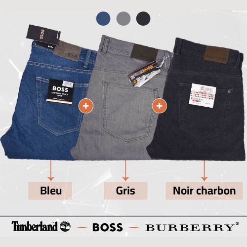 Pack de 3 jeans Prestigieux en denim Léger