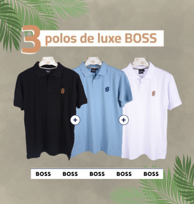 Pack 3 Polos de Luxe Boss Bordé 2025