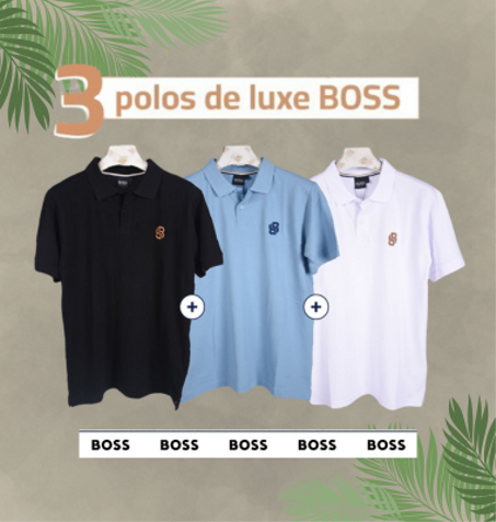 Pack 3 Polos de Luxe Boss Bordé 2025