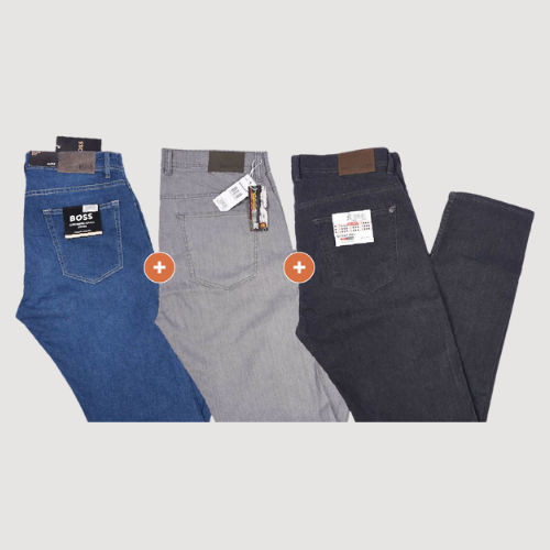 Pack de 3 jeans Prestigieux en denim Léger