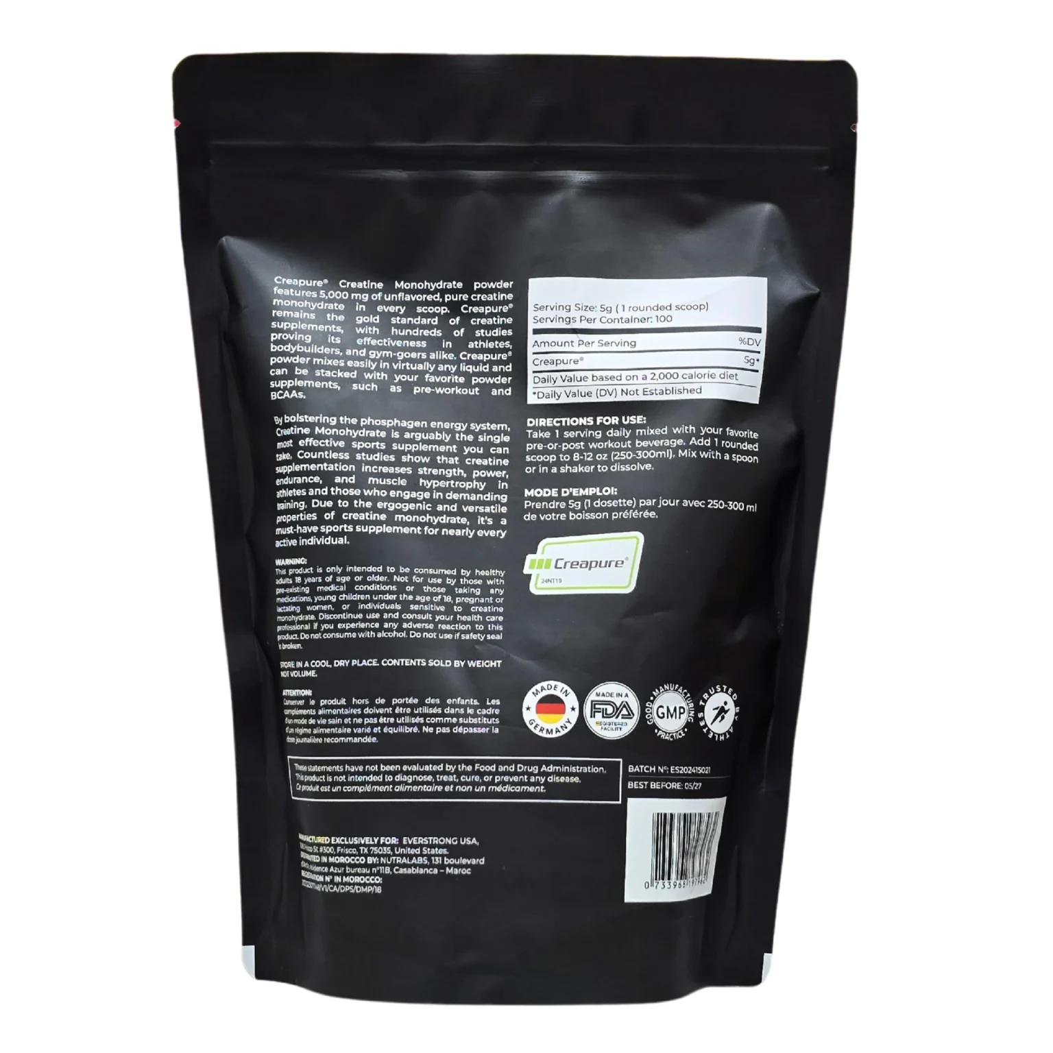 Creatine Creapure 500 g – Everstrong Nutrition