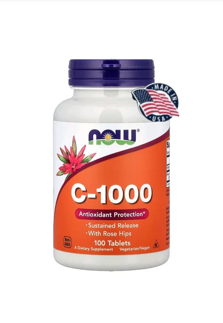 Vitamin C 1000 + Rose Hips & Bioflavonoids – NOW Foods