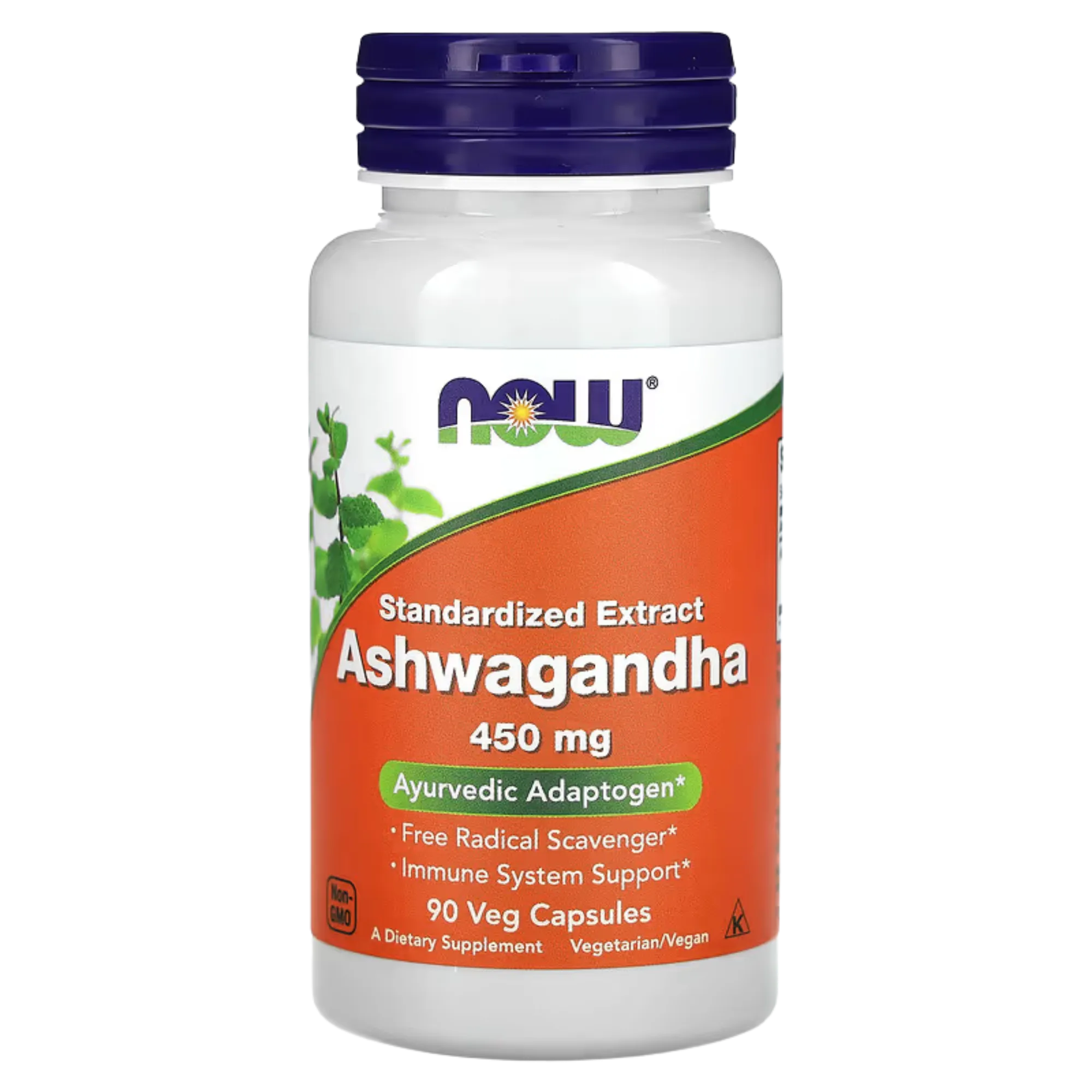 Ashwagandha Standardized Extract 450 mg 90 Veg Capsules – NOW Foods