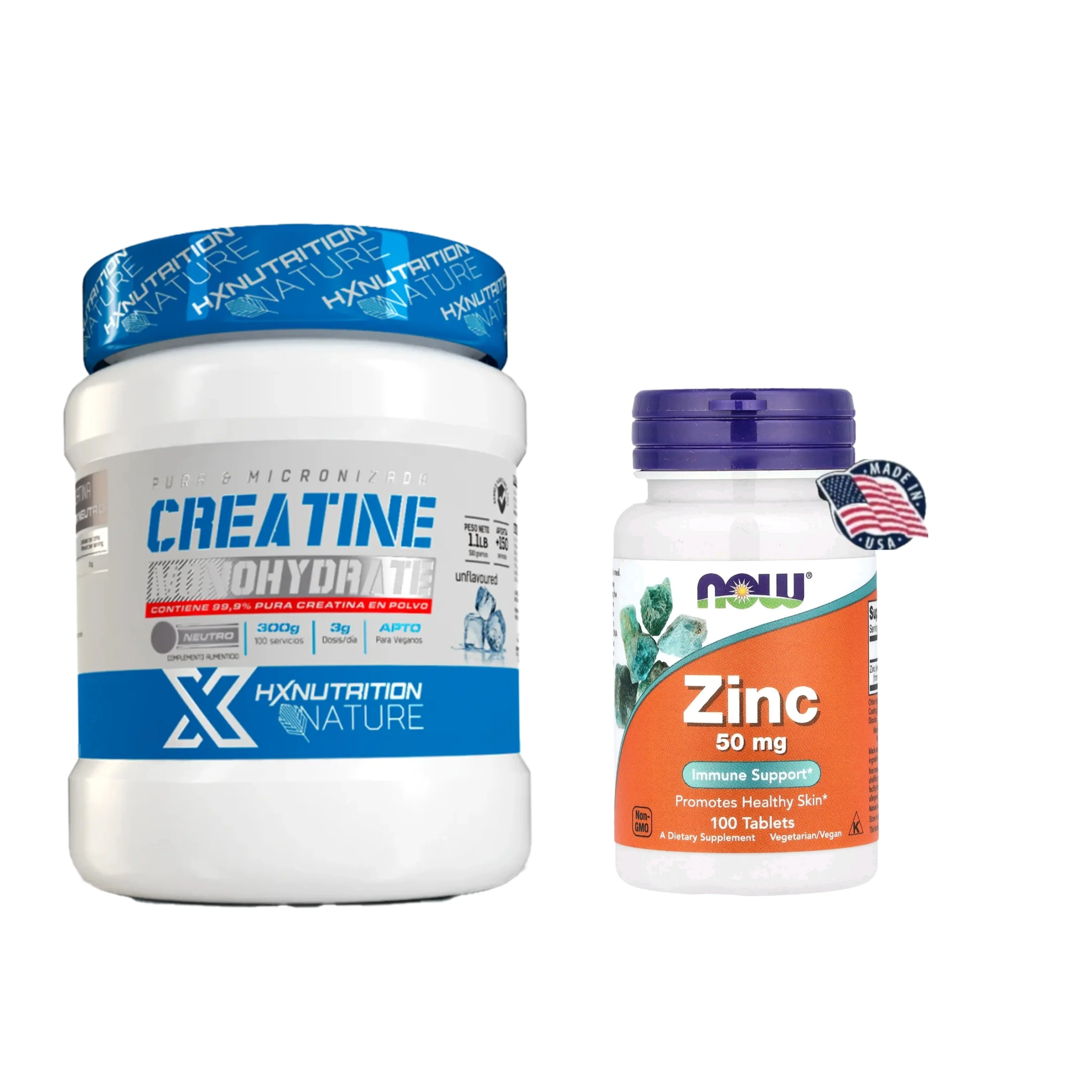 creatine hx nutrition+ zinc now foods 100 capsules