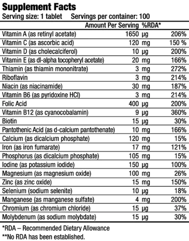 One A Day Multivitamin 100 Tablets – BioTechUSA