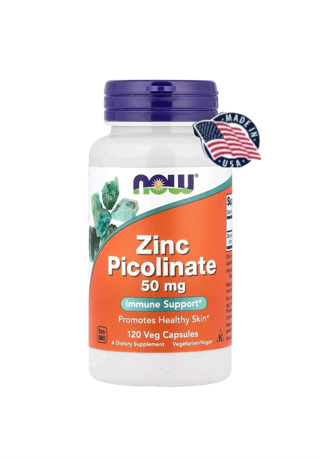 Zinc Picolinate 50mg 120 Veg Capsules – NOW Foods | Zinc Haute Absorption