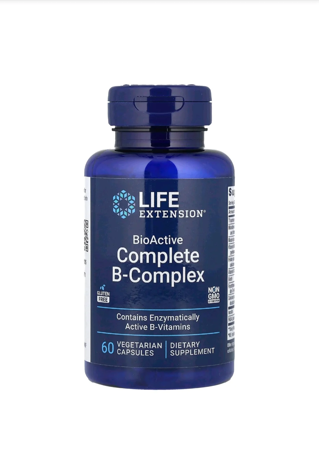 Life Extension BioActive Complete B Complex – 60 Vegetarian Capsules