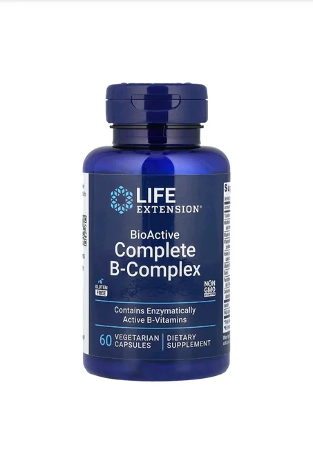 Life Extension BioActive Complete B Complex – 60 Vegetarian Capsules