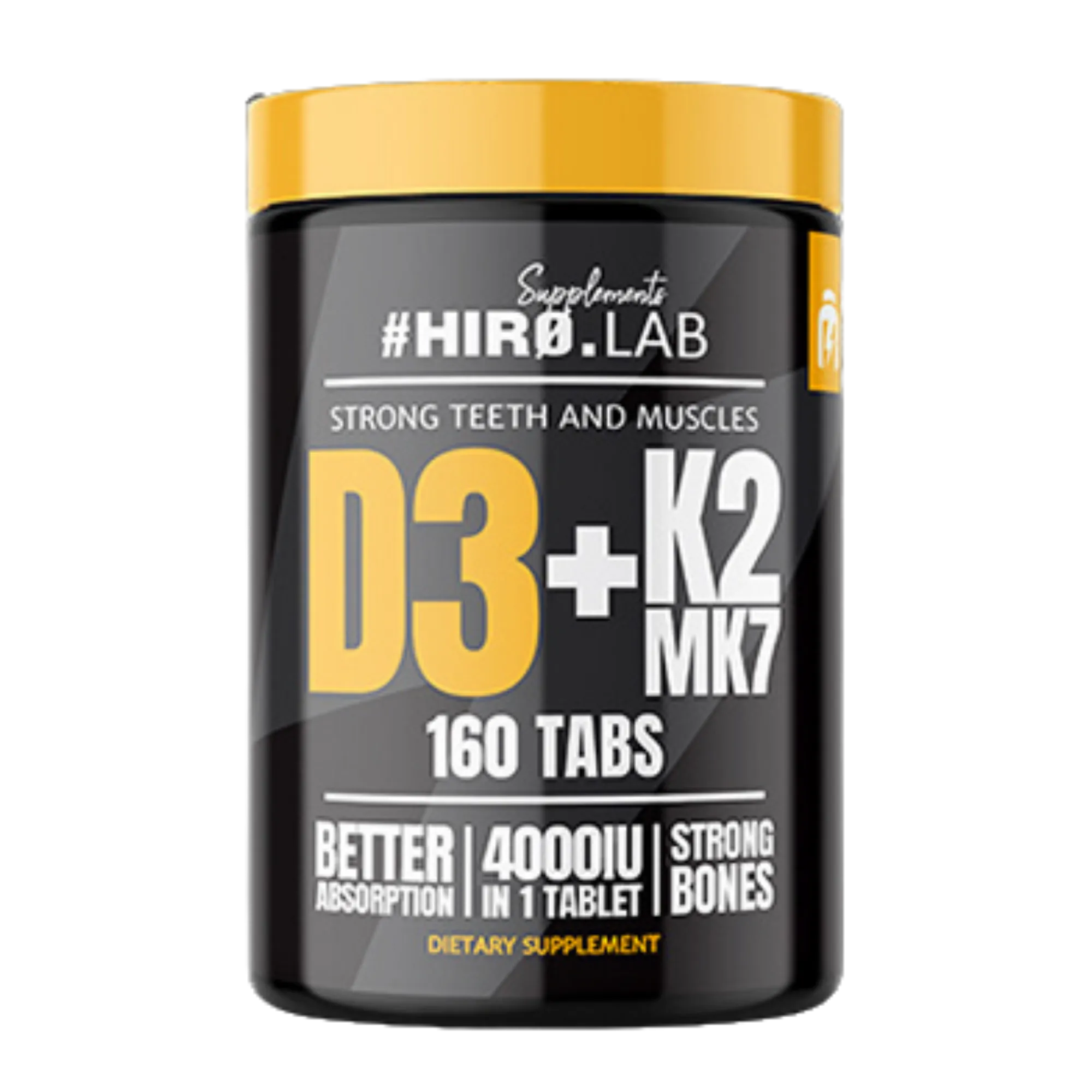D3 + K2 MK-7 160 Tablets – Bone, Heart & Immunity Support | HIRO.LAB