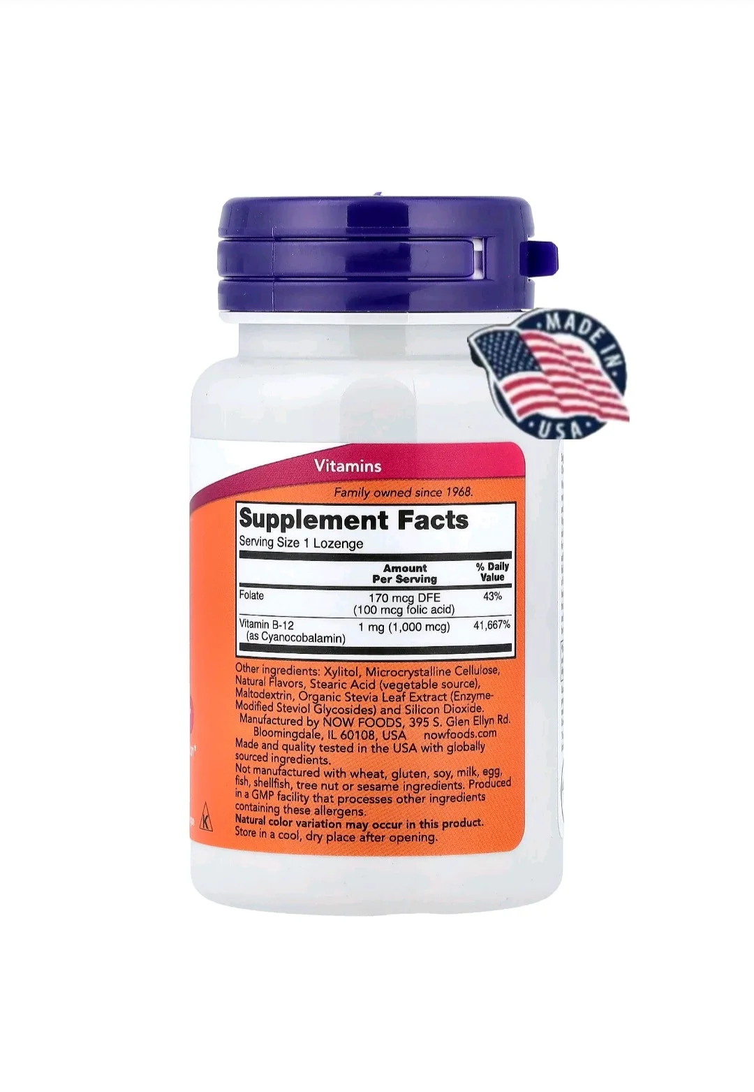 NOW Foods Vitamin B2 Riboflavin 100 mg – 100 Veg Capsules