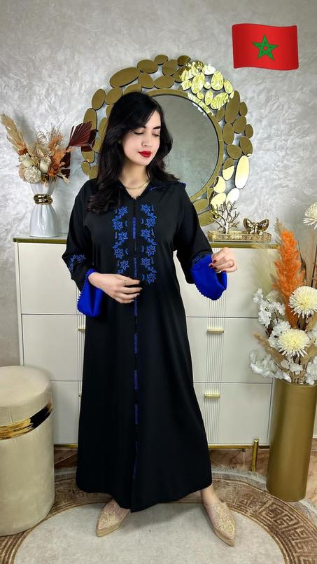 💎 💐 جلابة مخدوم بالراندة وطرزة لون فلون بدبلور