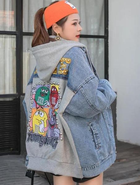 💥 سترة جينز أوفرسايز بمقاس ستاندار يناسب الجميع