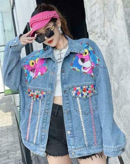 💥 سترة جينز أوفرسايز بمقاس ستاندار يناسب الجميع!