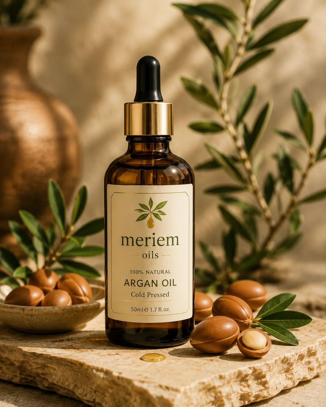 Meriem Oils – زيت الأرغان الطبيعي للعناية بالشعر والبشرة