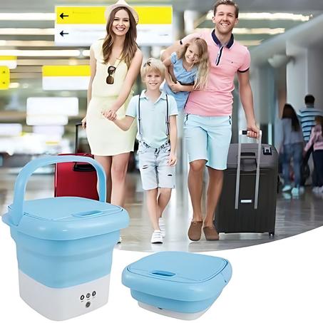 غسالة محمولة صغيرة بسعة 8 لتر مع 3 أوضاع قابلة للطي - Machine à laver portable