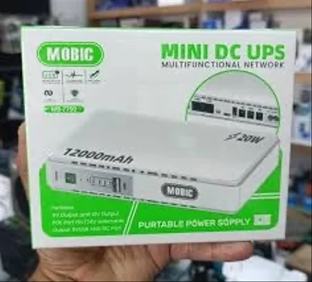 باور بنك موبك للراوتر، جهاز MOBIC MINI DC UPS الحل الأمثل لانقطاع الكهرباء وتشغيل الإنترنت بدون توقف! بسعة 12000mAh