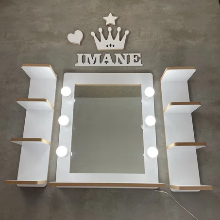 Offre BLACK FRIDAY : طاولة هوليوود الانيقة بالإضاءة و باسمك الخاص + هدية رائعة