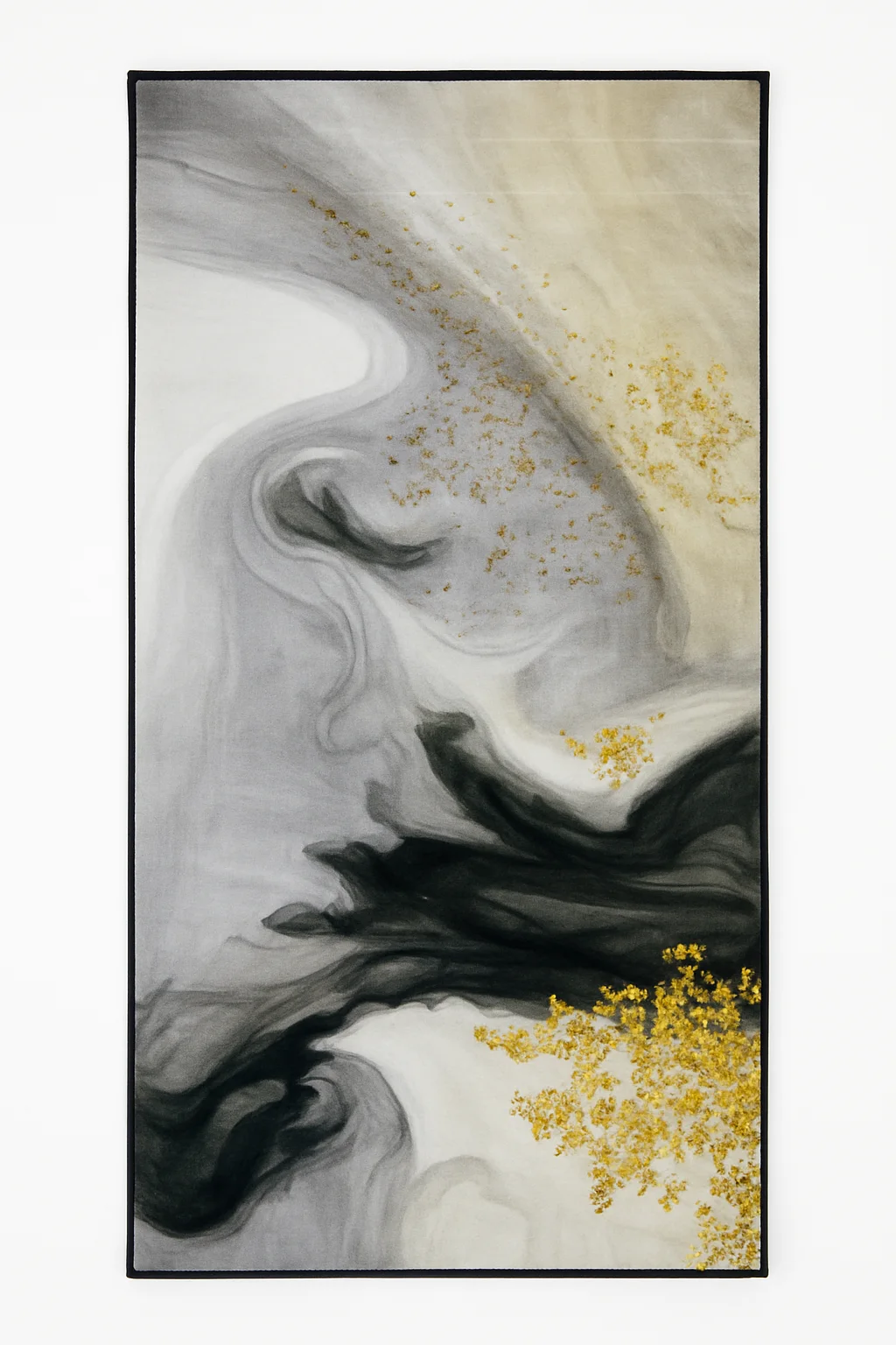 Tapis Douceur – Noir & Or | 60×120 cm / 80×150 cm
