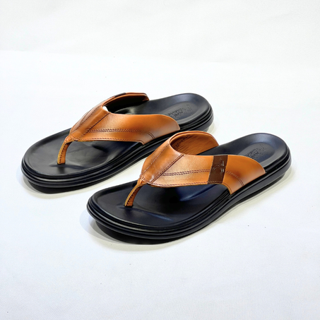 SANDAL HOMMES MEDICAL EVA 100% CUIR EN TABA REF 2117