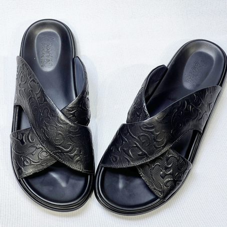 Relax – Sandales Hommes 100% Cuir Super Médical EN NOIR REF T-212