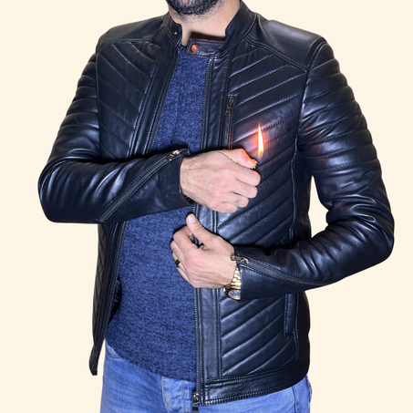 Jacket En Cuir Véritable 100% REF-700