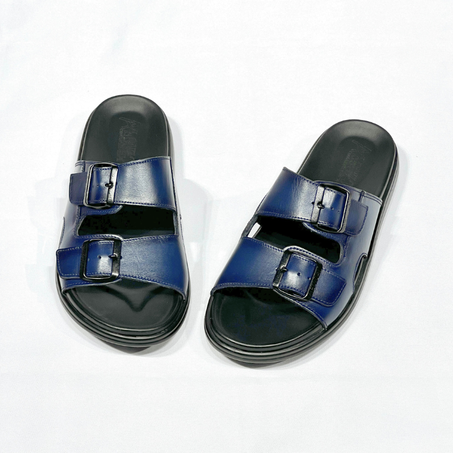 Silver Street London San Antonio, Sandale Homme, En Cuie 100% EN BLEU REF 211