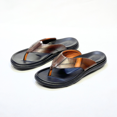 SANDAL HOMMES MEDICAL EVA 100% CUIR EN MARRON REF 2117