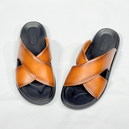 Relax – Sandales Hommes 100% Cuir Super Médical EN TABA REF S-212