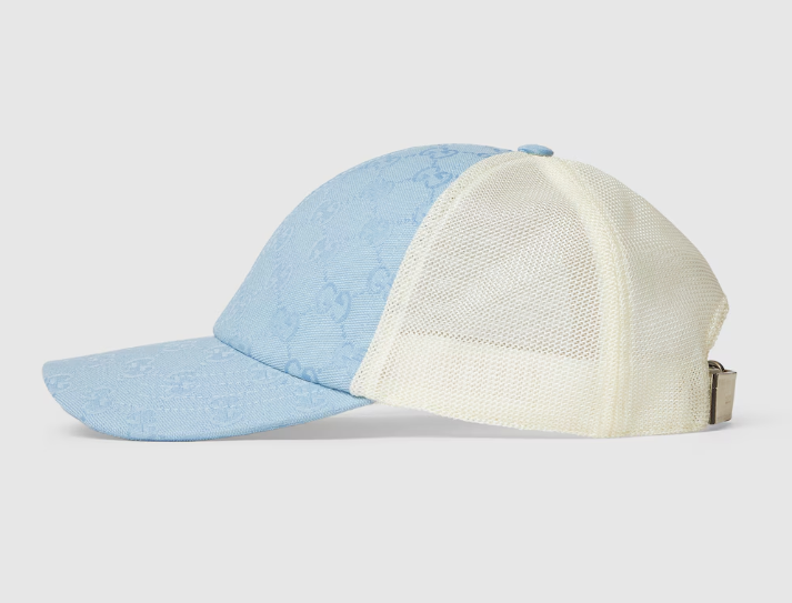 Casquette en toile Original GG en bleu clair et blanc