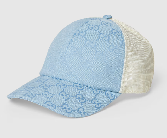 Casquette en toile Original GG en bleu clair et blanc