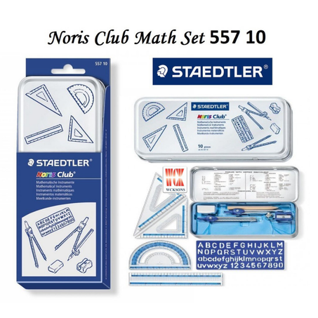 Staedtler Rentrée scolaire - Coffret Mathématiques 10 pièces dans une boîte cadeau en métal