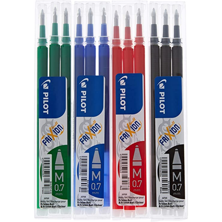 Pilot Frixion Ball rollerball - Rechange de 3 Pièces chacun