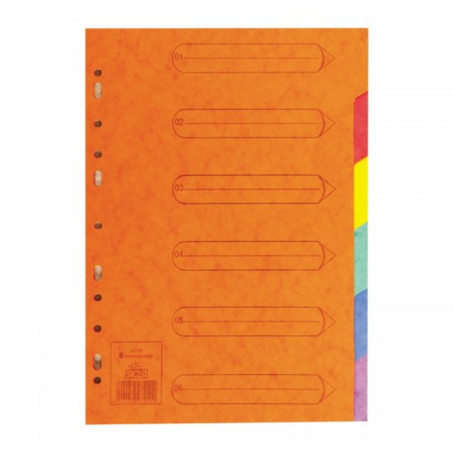 JEUX DE 6 INTERCALAIRES EN CARTE LUSTRÉE 4/10 DFCL