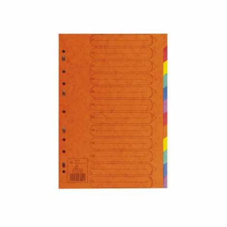 Jeu de 12 intercalaires SICLA en carte lustrée