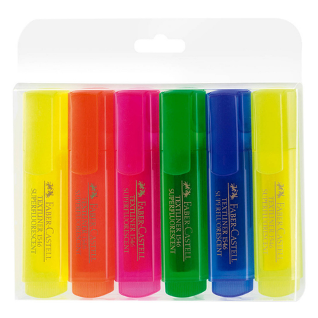 Faber-Castell - Super-Fluorescent Highlighter 6pcs