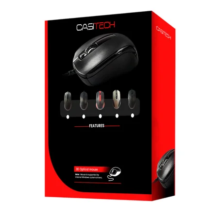 Souris Casitech USB, Optic ,800 DPI, Noir